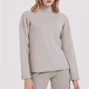 women's knitted turtleneck pullover, view 3 - MRSLM