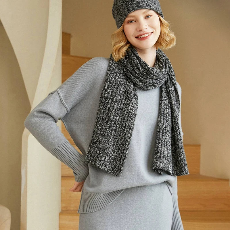 women's knit winter scarf, view 6 - MRSLM