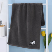 Panda embroidered cotton face towel, view 4 - MRSLM