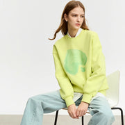 Women's heart print pullover - MRSLM