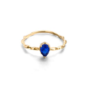 water drop zircon sterling silver ring, view 4 - MRSLM
