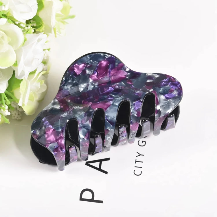 large floral acrylic hair clips, view 3 - MRSLM