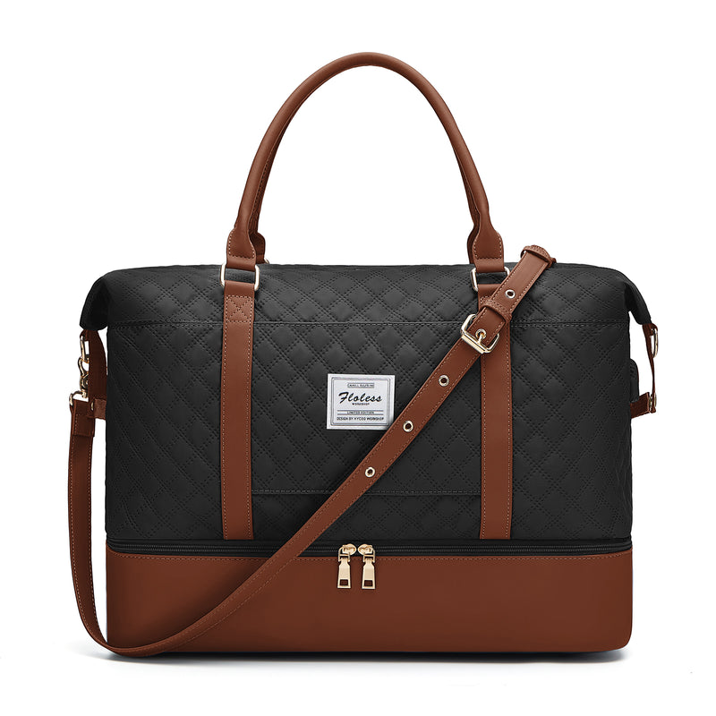 women's large weekender bag with shoe compartment, view 7 - MRSLM