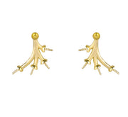sterling silver pearl earrings, view 4 - MRSLM
