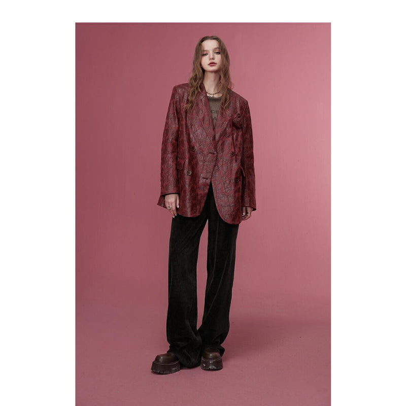 high waist corduroy pants, view 4 - MRSLM