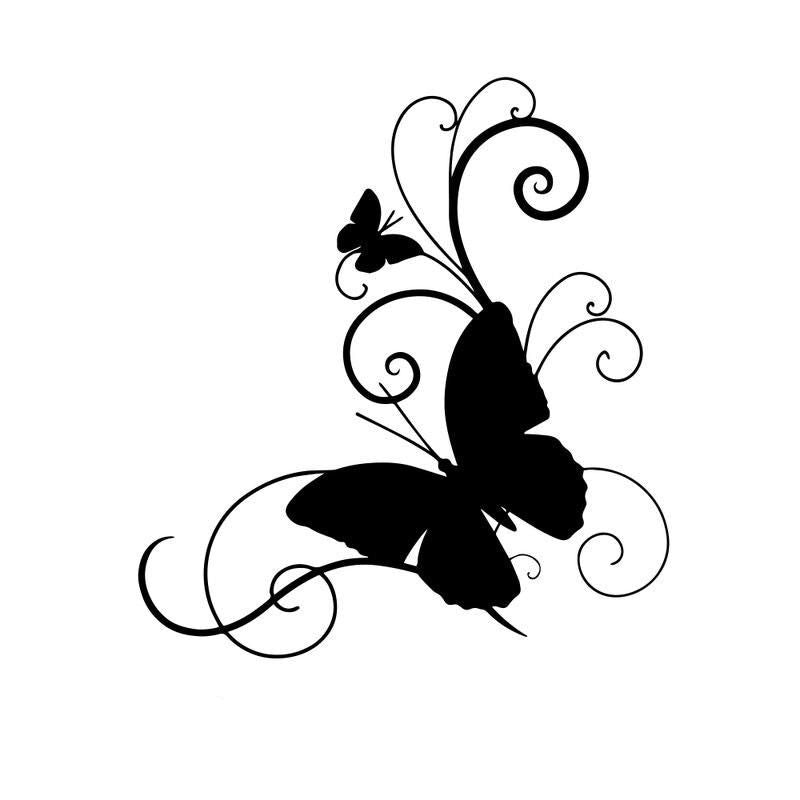 3d butterfly vinyl car sticker, view 2 - MRSLM
