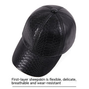 leather dome cap, embossed pattern, view 4 - MRSLM