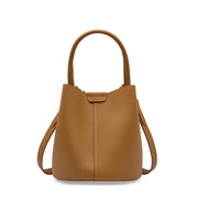 Women's leather bucket bag, view 2 - MRSLM
