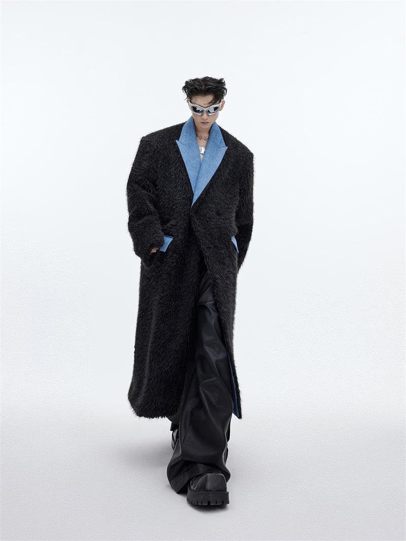men's mid-length velvet coat, view 4 - MRSLM