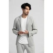 men's slim fit pleated blazer, view 4 - MRSLM