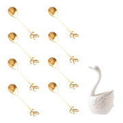 ceramic swan fruit fork set, view 9 - MRSLM