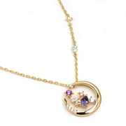 romantic garden cordierite silver necklace, view 5 - MRSLM