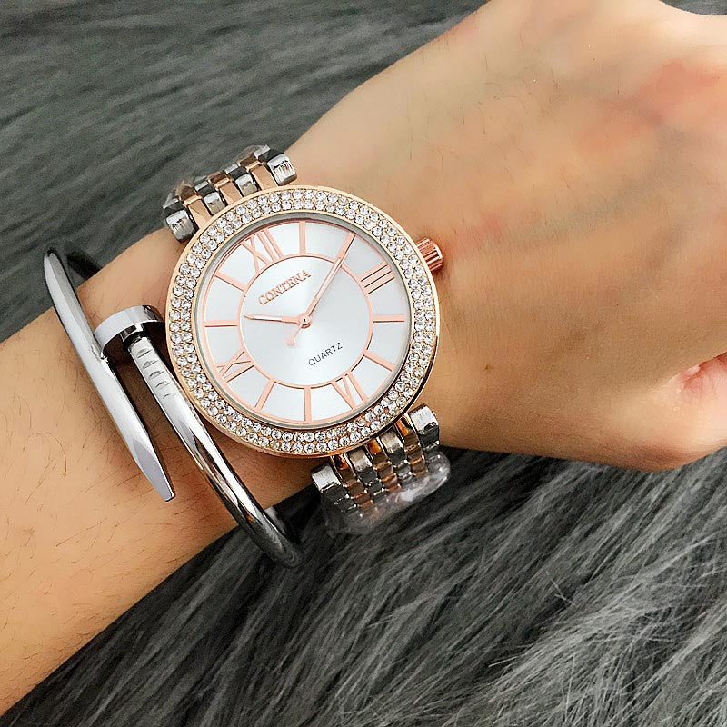 Women's Roman design casual quartz watch, view 3 - MRSLM