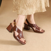 genuine leather summer sandals, view 7 - MRSLM