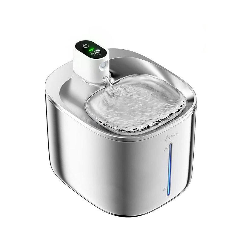 wireless stainless steel pet water fountain, view 10 - MRSLM