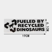 Recycled dinosaurs vinyl car decal, view 5 - MRSLM