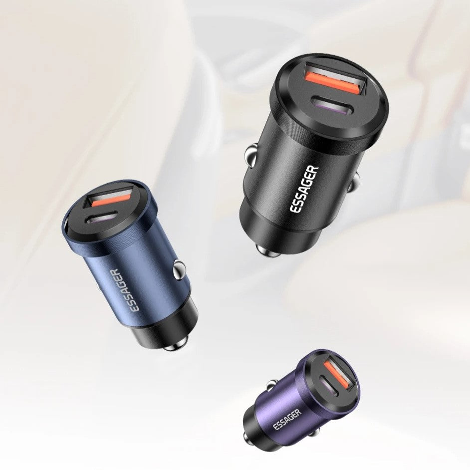30W/45W USB Car Charger Quick Charge 4.0 with USB-A & USB-C Ports