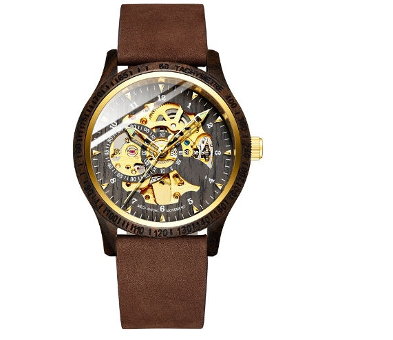 wood alloy automatic watch, view 11 - MRSLM