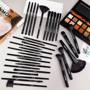 32-piece makeup brush set with case, view 9 - MRSLM