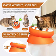 slanted cat puzzle bowl, view 4 - MRSLM