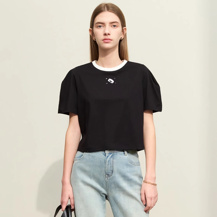 women's embroidered cotton t-shirt - MRSLM