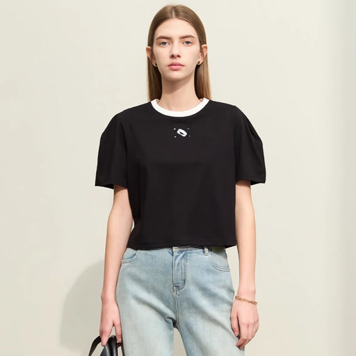 women's embroidered cotton t-shirt - MRSLM