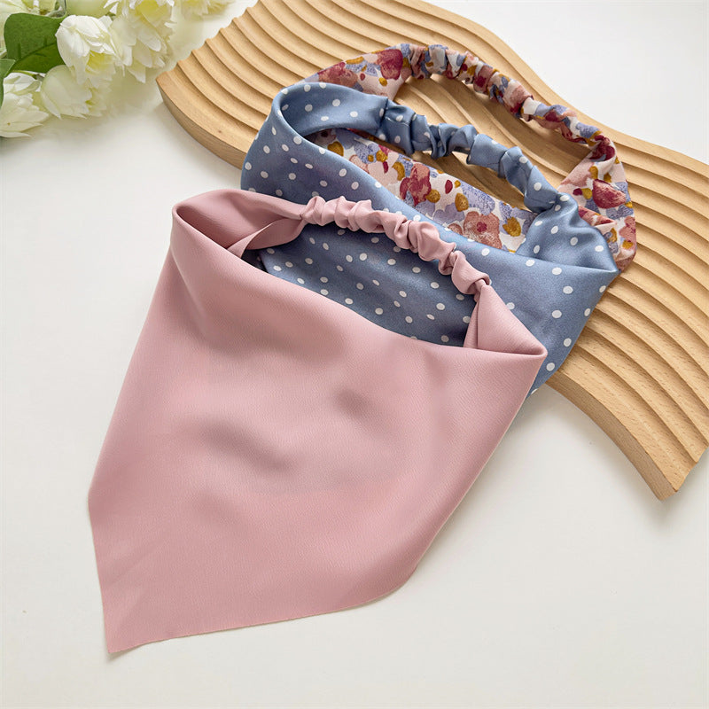satin triangle hair scarf, view 10 - MRSLM