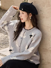 women's o-neck knitted sweater, view 10 - MRSLM