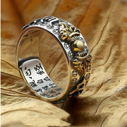 men's silver pixiu ring, view 7 - MRSLM