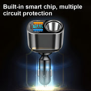 66W QC3.0 dual USB car charger LED display, view 7 - MRSLM