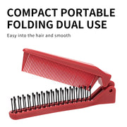 mini red folding pocket comb, view 3 - MRSLM