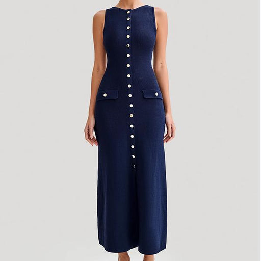 Sleeveless buttoned maxi dress - MRSLM