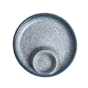 ceramic dumpling plate with sauce compartment, view 5 - MRSLM