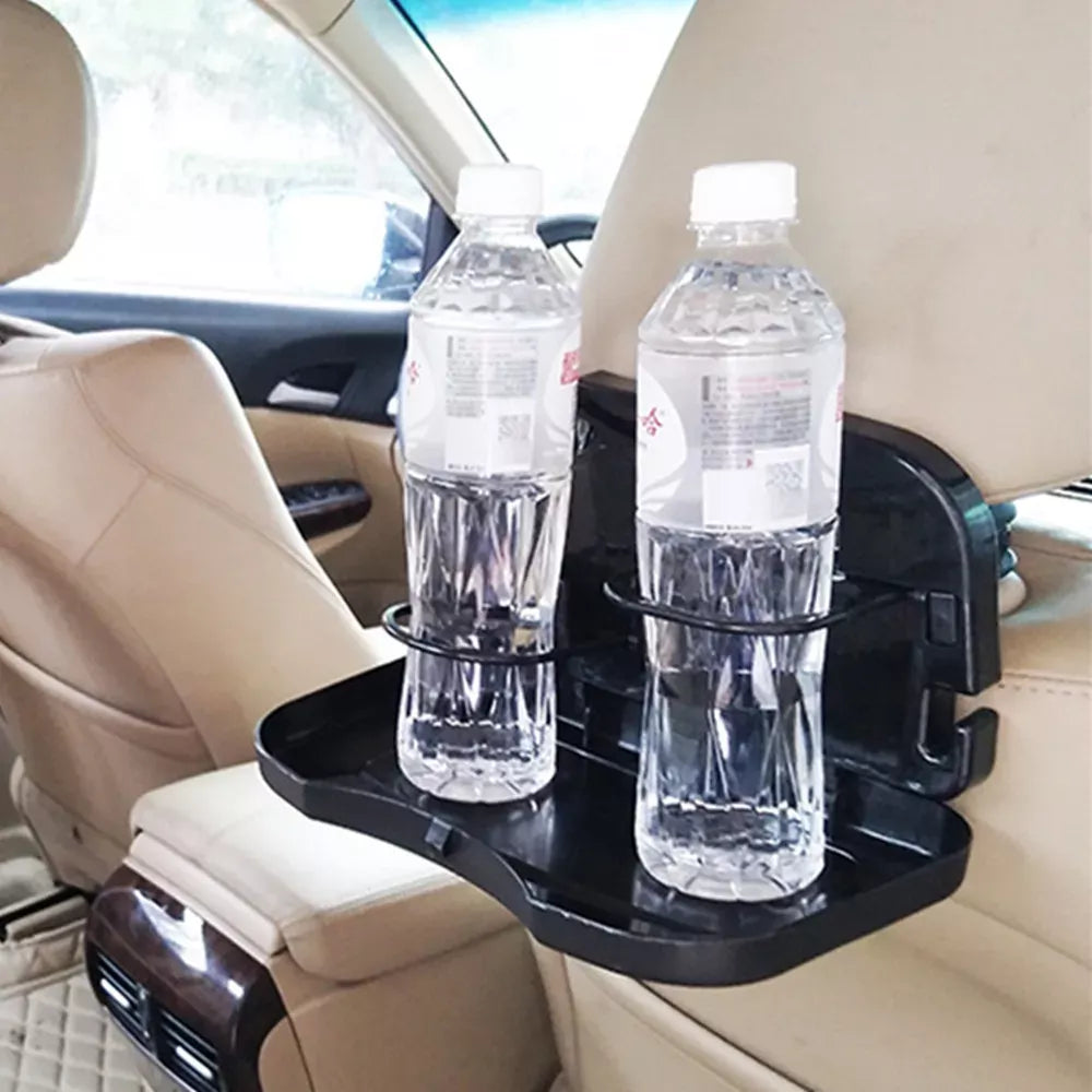 Universal Car Backseat Organizer with Foldable Food and Drink Tray