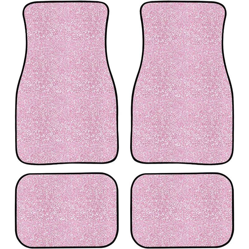 pink bling print car floor mats, view 6 - MRSLM