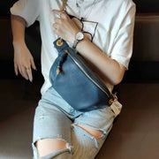 leather shoulder messenger bag, view 2 - MRSLM