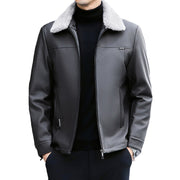 men's pu leather jacket winter, view 2 - MRSLM