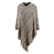 knitted tassel shawl cape, view 6 - MRSLM