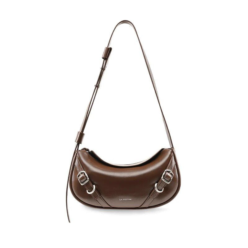shoulder and crossbody baguette bag, view 6 - MRSLM