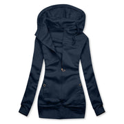 women's plush hooded zip sweater coat, view 5 - MRSLM