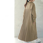 women's loose overknee pleated dress, view 5 - MRSLM
