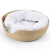 woven pet bed with cushion, view 2 - MRSLM
