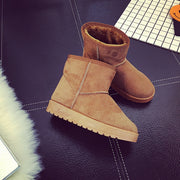 Women's faux fur lined suede snow boots, view 14 - MRSLM