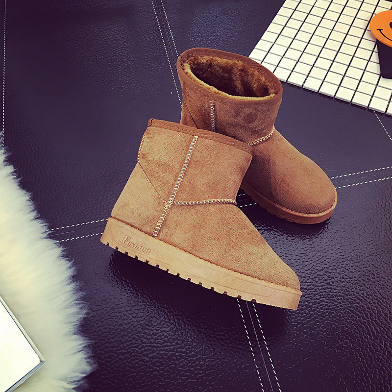 Women's faux fur lined suede snow boots, view 14 - MRSLM