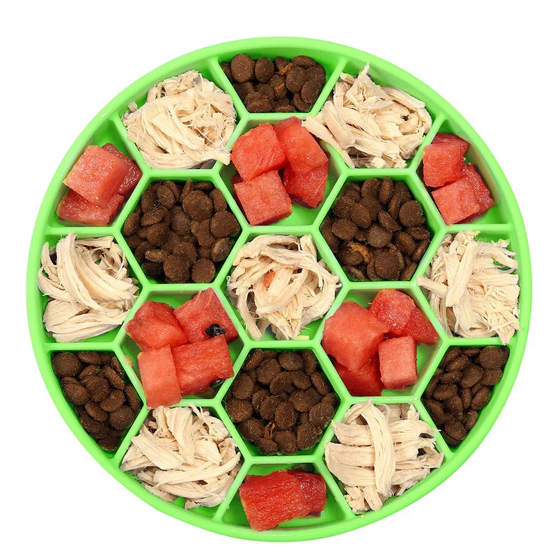 slow feeder dog bowl with silicone base, view 4 - MRSLM