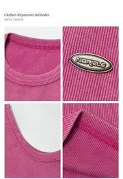 women's cropped washed cotton vest top, view 10 - MRSLM