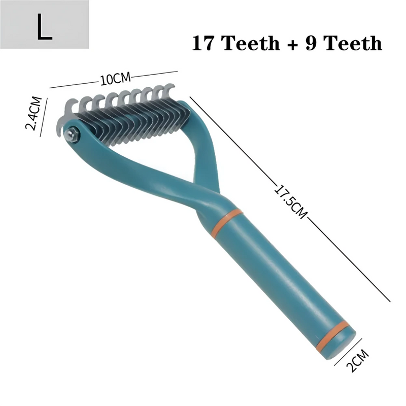 double-sided pet deshedding brush, view 5 - MRSLM