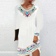 autumn and winter printed dress for women, view 5 - MRSLM