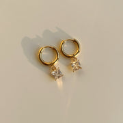 square zircon pendant earrings, view 5 - MRSLM