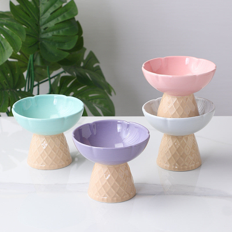 ceramic ice cream cat and dog bowl, view 8 - MRSLM